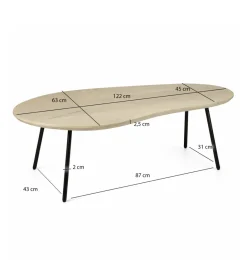 WOHNLING, GERMANY Stolik kawowy WOHNLING 122 cm drewno mango