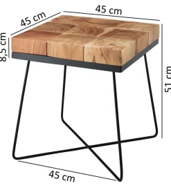 WOHNLING, GERMANY Stolik kawowy WOHNLING 45 cm drewno akacja