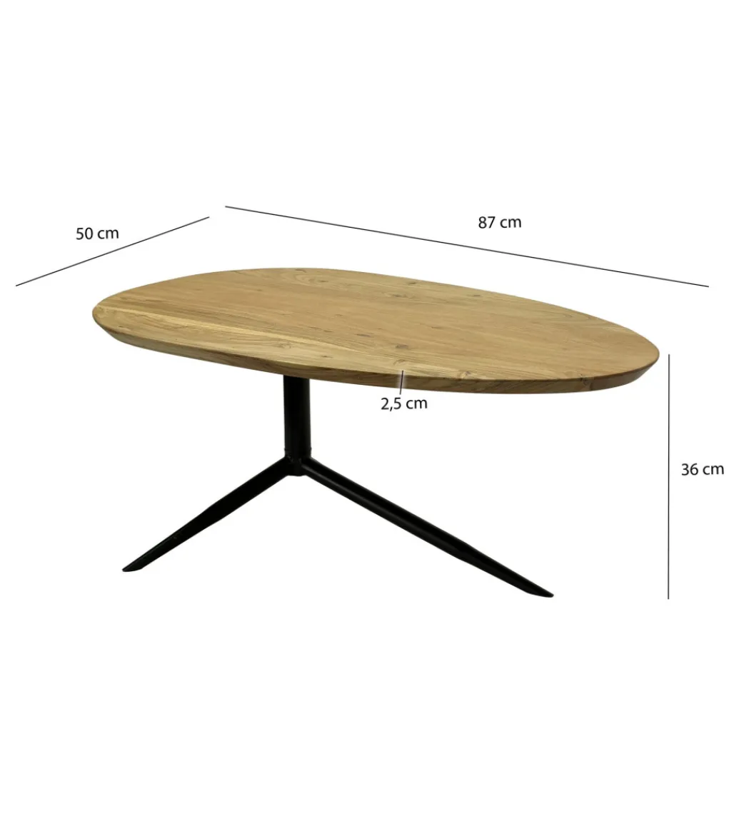 WOHNLING, GERMANY Stolik kawowy WOHNLING 87 cm drewno akacja