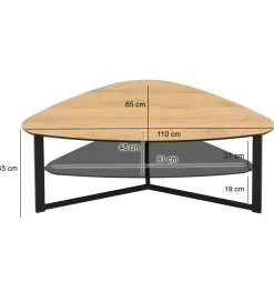 WOHNLING, GERMANY Stolik kawowy WOHNLING 110 cm naturalny