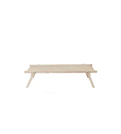 J-Line Stolik kawowy z drewna z recyklingu PONTE 180 cm bielony