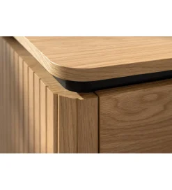 Invicta Interior - przedsprzedaż Stolik nocny ATELIER 55 cm kolor dębu