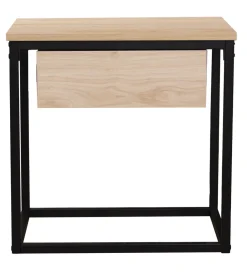 Exclusivas Stolik nocny PRETRUSIA 50 cm naturalny czarny