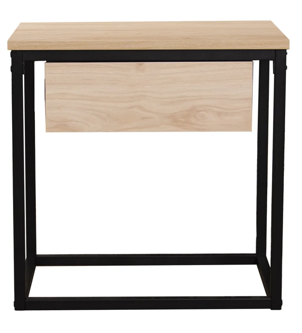 Exclusivas Stolik nocny PRETRUSIA 50 cm naturalny czarny
