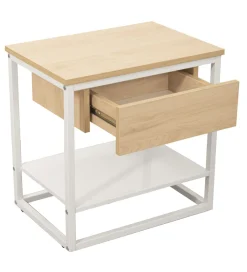 Exclusivas Stolik nocny PRETRUSIA 50 cm naturalny biały