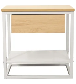 Exclusivas Stolik nocny PRETRUSIA 50 cm naturalny biały