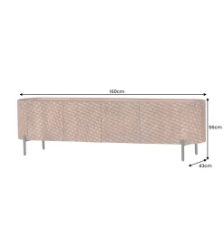 Invicta Interior Stolik pod TV ADLON 160 cm drewno mango wzór 3D