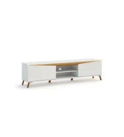 MCA Linia Włoska Stolik pod TV ALADYN 200 cm biały
