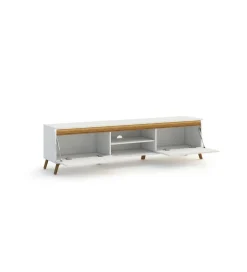 MCA Linia Włoska Stolik pod TV ALADYN 200 cm biały