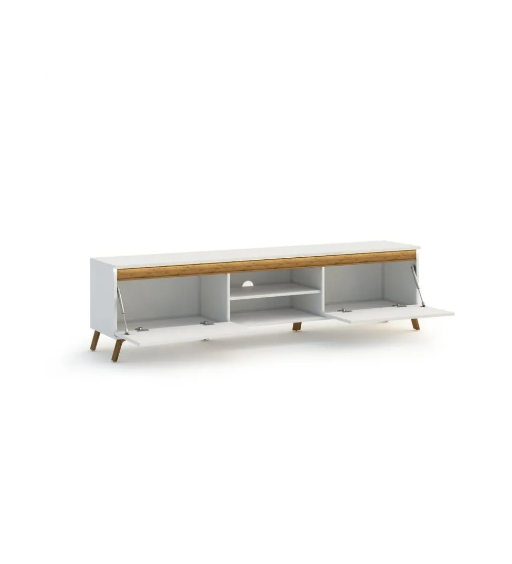 MCA Linia Włoska Stolik pod TV ALADYN 200 cm biały