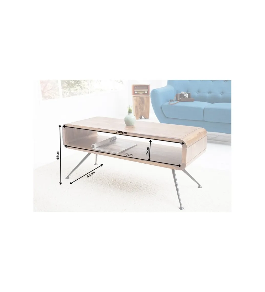 Invicta Interior Stolik pod TV Alpha 100 cm drewno Sheesham