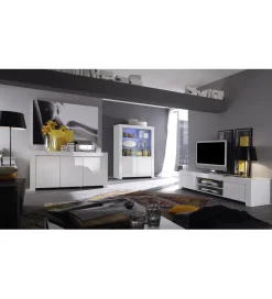 MCA Linia Włoska Stolik Pod TV AMALFI 190 Cm Biały