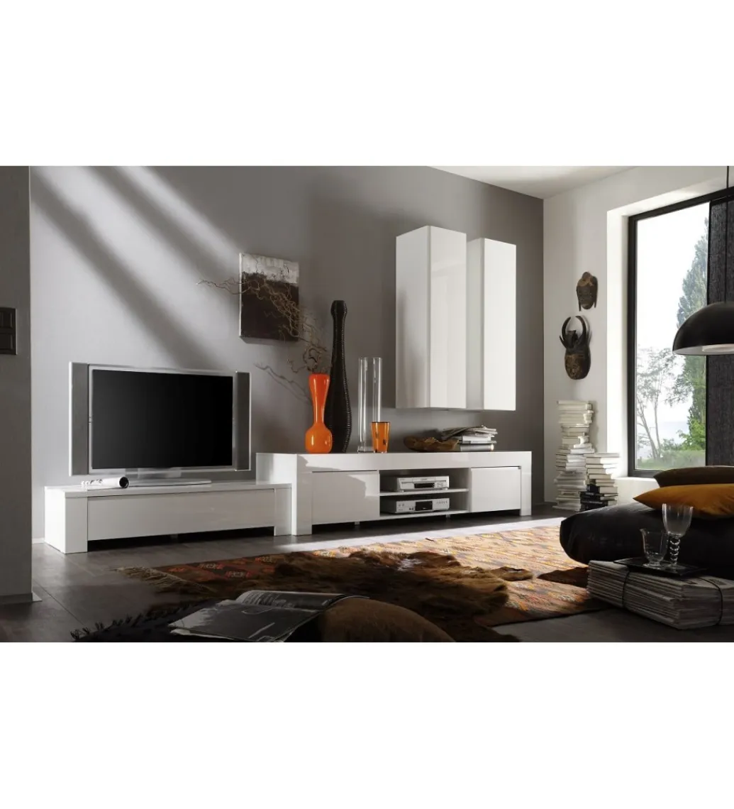 MCA Linia Włoska Stolik Pod TV AMALFI 190 Cm Biały
