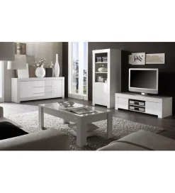 MCA Linia Włoska Stolik Pod TV AMALFI 190 Cm Biały