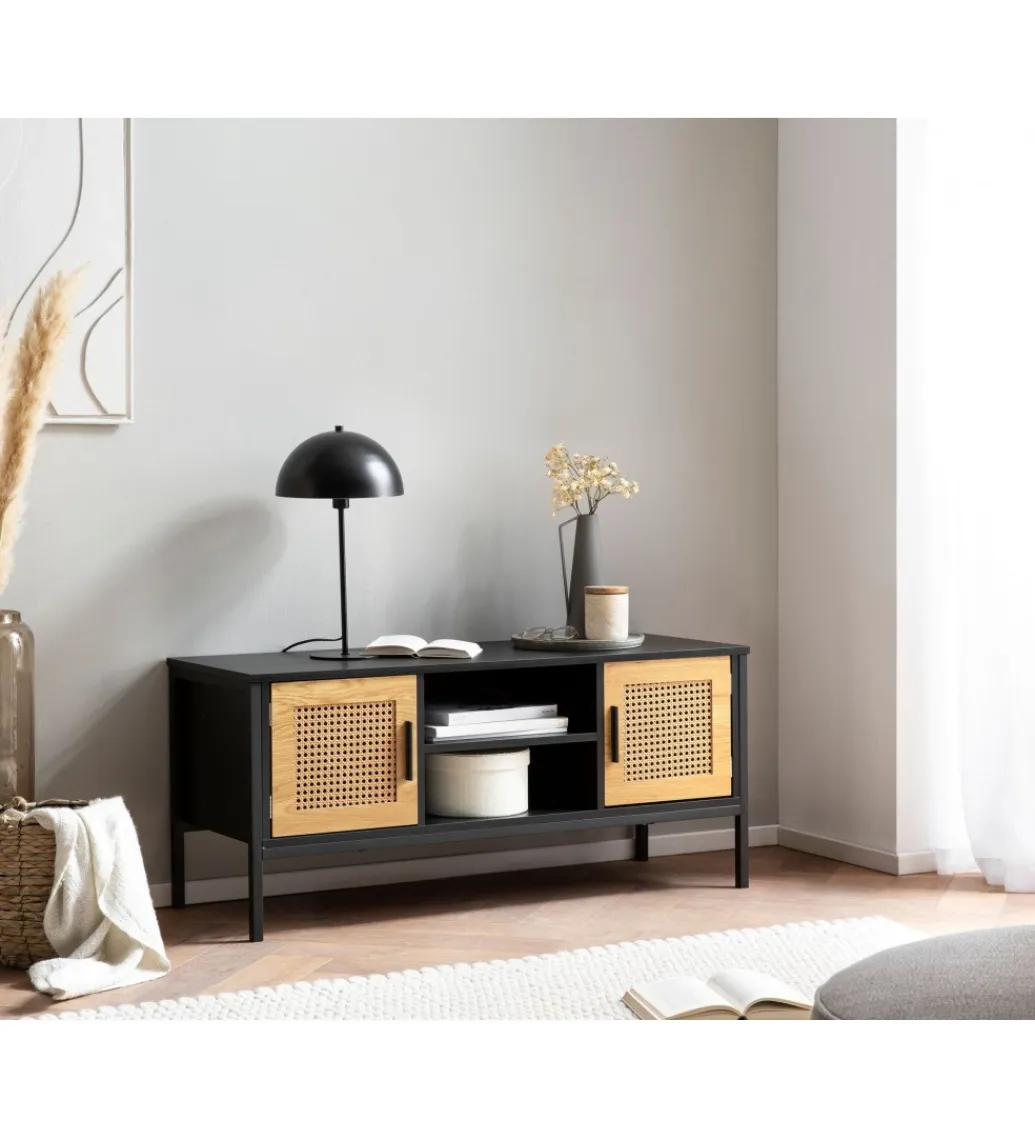 WOHNLING, GERMANY Stolik pod TV Ambert 110 cm czarny