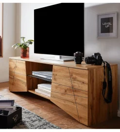 WOHNLING, GERMANY Stolik pod TV ANKONA 160 cm w kolorze dąb