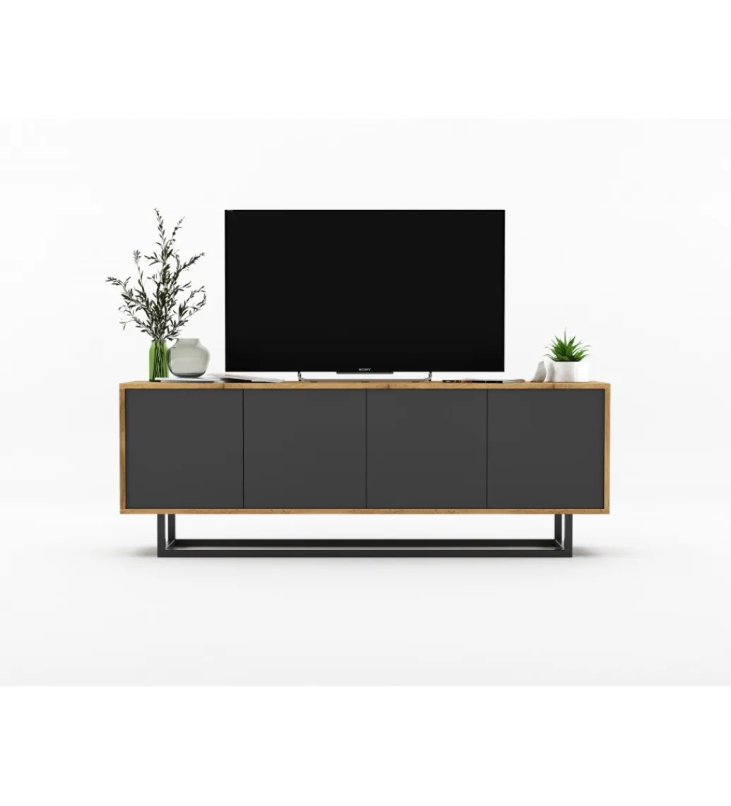 Polski Design ML Stolik pod Tv Apollo B 150 cm antracytowy