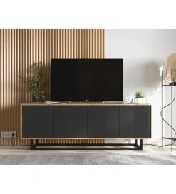 Polski Design ML Stolik pod Tv Apollo B 150 cm czarny