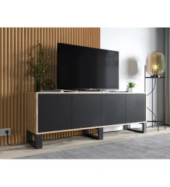 Polski Design ML Stolik pod Tv Apollo B III 150 cm czarny