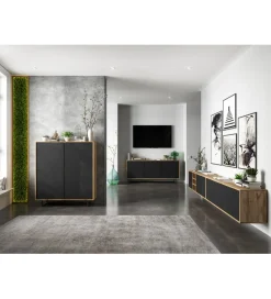 Polski Design ML Stolik pod Tv Apollo B III 150 cm czarny