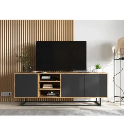 Polski Design ML Stolik pod Tv Apollo 150 cm czarny