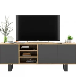 Polski Design ML Stolik pod Tv Apollo II 150 cm antracytowy
