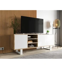 Polski Design ML Stolik pod Tv Apollo II 150 cm biały