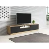 Helvetia Stolik pod TV ASTON 200 cm czarny z dodatkiem koloru dąb Taurus