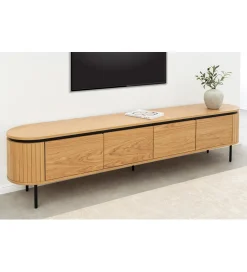 Invicta Interior Stolik pod TV ATELIER 200 cm kolor naturalnego dębu