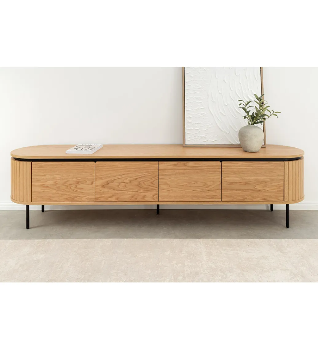 Invicta Interior Stolik pod TV ATELIER 200 cm kolor naturalnego dębu