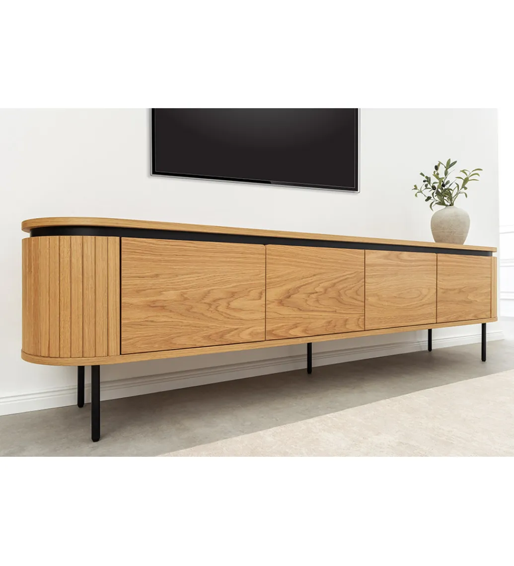 Invicta Interior Stolik pod TV ATELIER 200 cm kolor naturalnego dębu