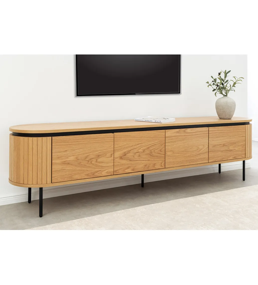 Invicta Interior Stolik pod TV ATELIER 200 cm kolor naturalnego dębu