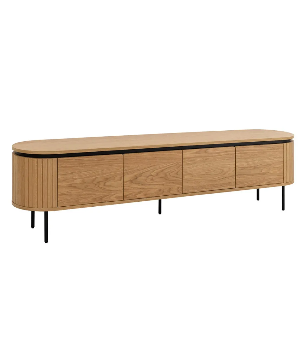 Invicta Interior Stolik pod TV ATELIER 200 cm kolor naturalnego dębu
