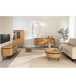 Invicta Interior Stolik pod TV ATELIER 200 cm kolor naturalnego dębu
