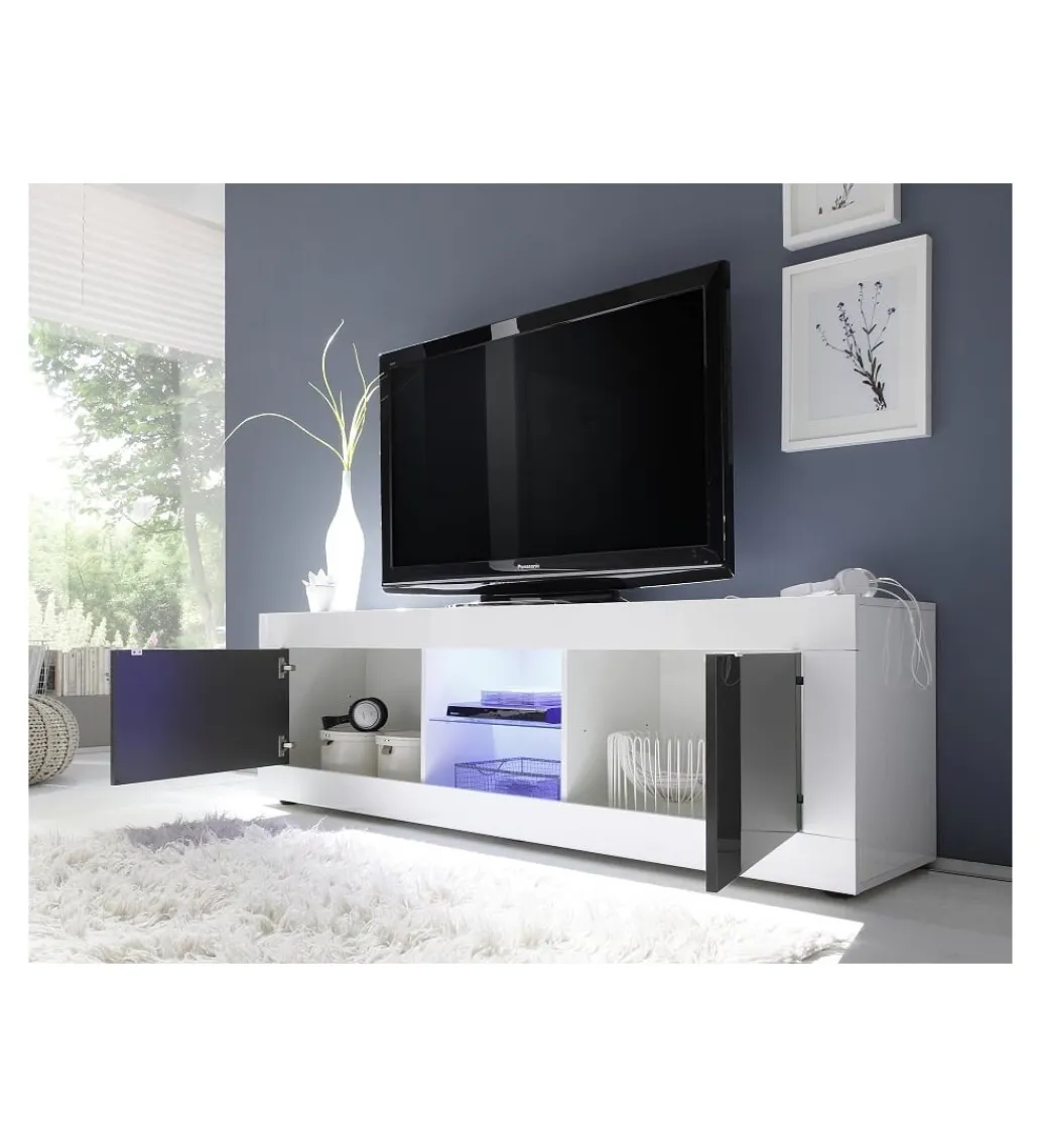 MCA Linia Włoska Stolik pod TV BASIC 180 cm biały