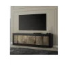 MCA Linia Włoska Stolik pod TV BASIC 210 cm czarna z dodatkiem koloru klon Pero