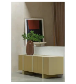 WOOOD Stolik pod TV BASU 152 cm drewno sosny moss