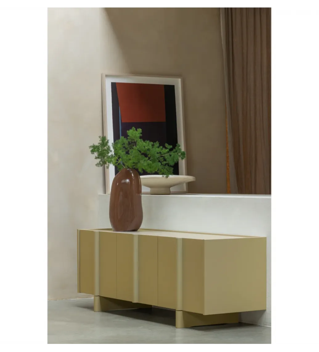 WOOOD Stolik pod TV BASU 152 cm drewno sosny moss