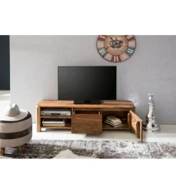 WOHNLING, GERMANY Stolik pod TV BOHA 140 cm drewno sheesham