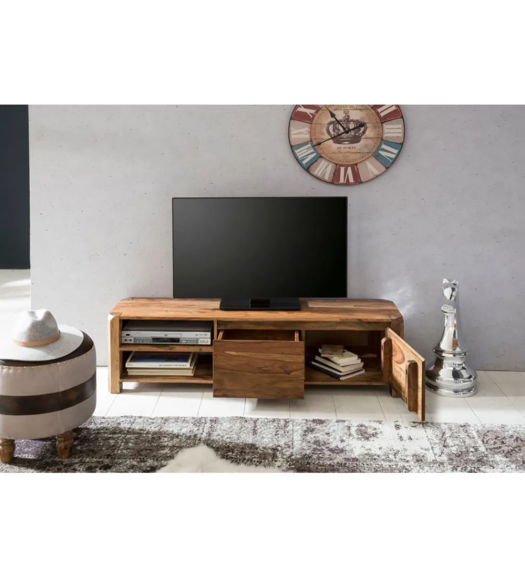 WOHNLING, GERMANY Stolik pod TV BOHA 140 cm drewno sheesham