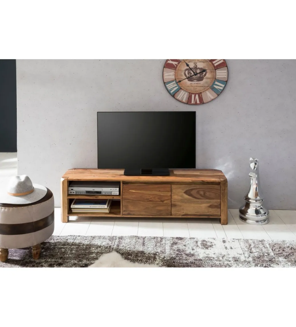 WOHNLING, GERMANY Stolik pod TV BOHA 140 cm drewno sheesham