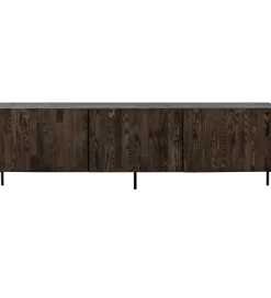 WOOOD Stolik pod TV BONO 180 cm drewno jesion ciemny brązowy