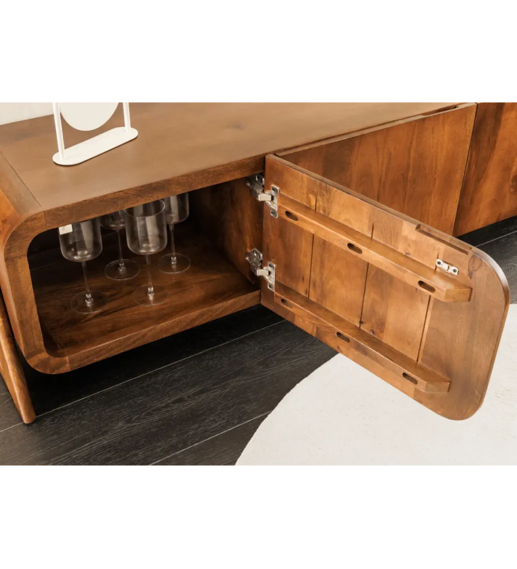 Invicta Interior Stolik pod TV BRASIL 160 cm drewno mango brązowy