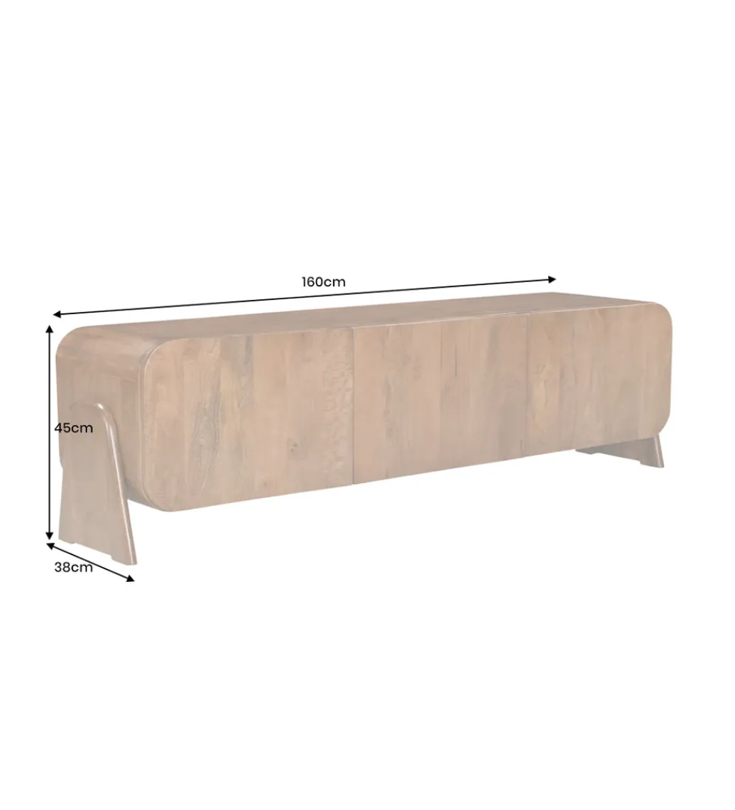 Invicta Interior Stolik pod TV BRASIL 160 cm drewno mango brązowy