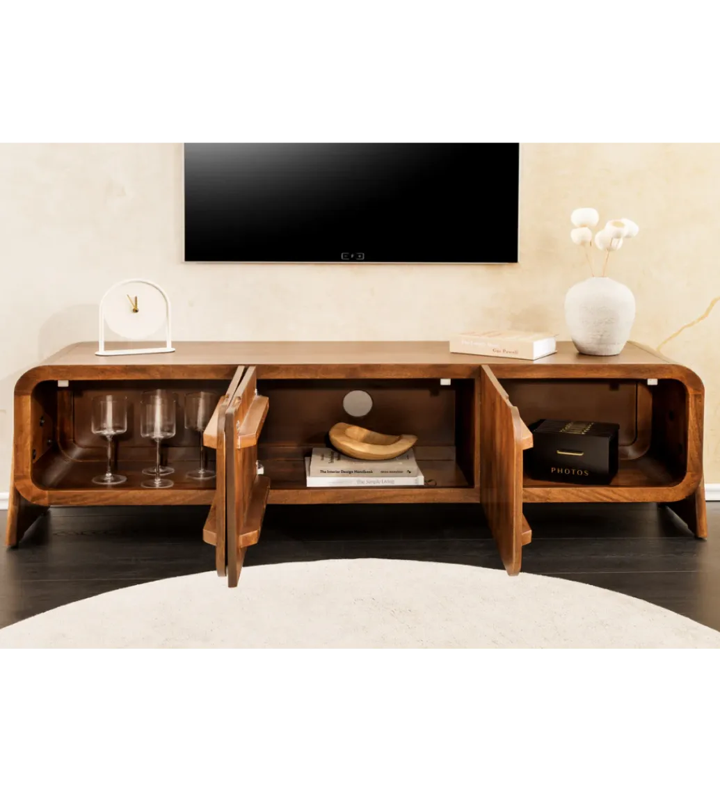 Invicta Interior Stolik pod TV BRASIL 160 cm drewno mango brązowy