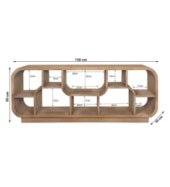 LF-Design Stolik pod TV BRIX MORGAN 130 cm drewno mango naturalna