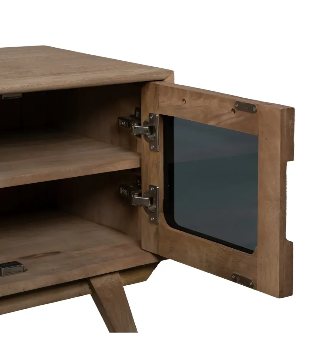 Zona-Design Stolik pod TV BURNIE drewno mango