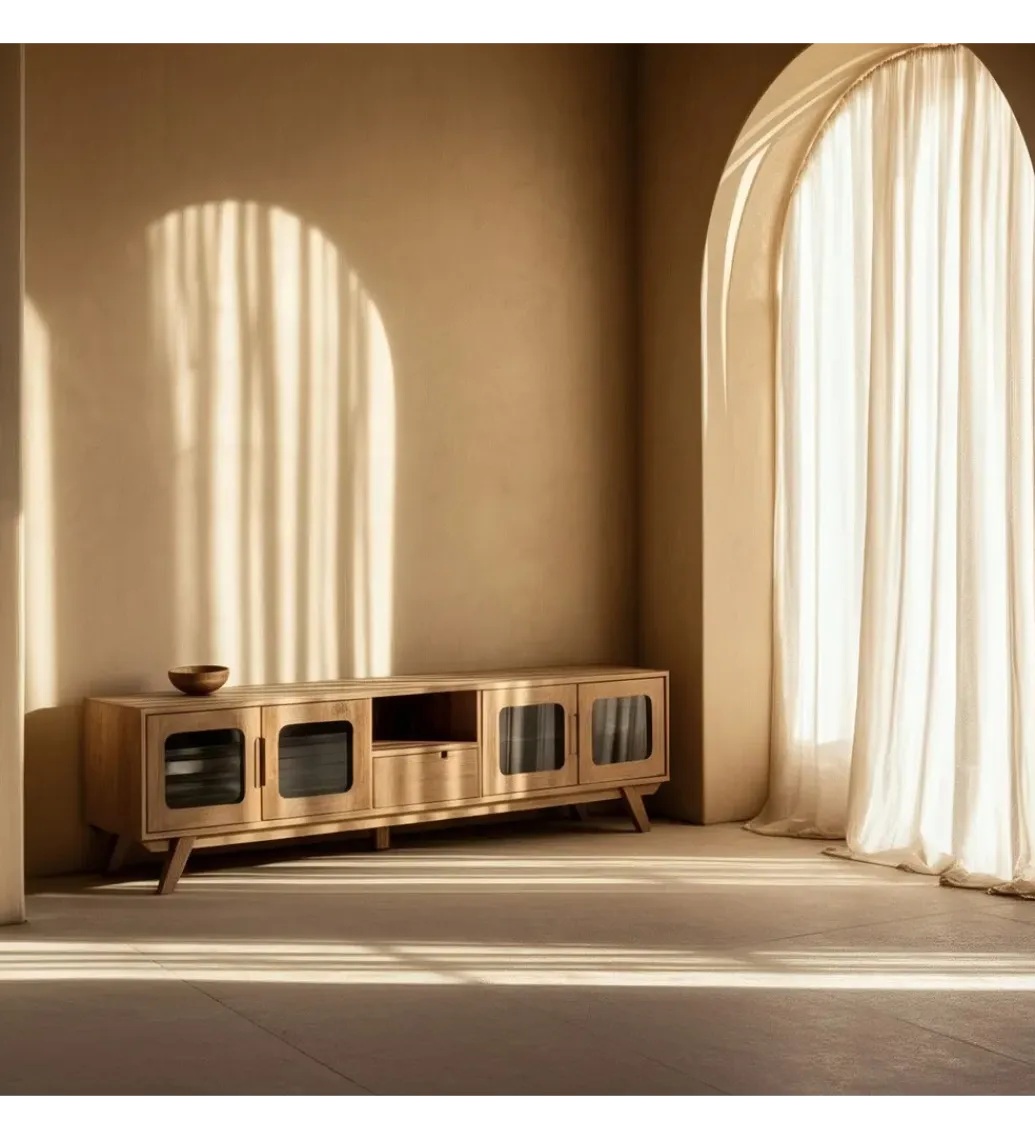 Zona-Design Stolik pod TV BURNIE drewno mango