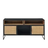 J-Line Stolik pod TV CANE PANE 122 cm czarno naturalna
