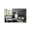 MCA Linia Włoska Stolik pod TV CARRARA 139 cm w optyce białego marmuru